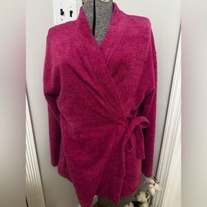 Women's Muk Luk’s Wrap Sweater - Pink Large